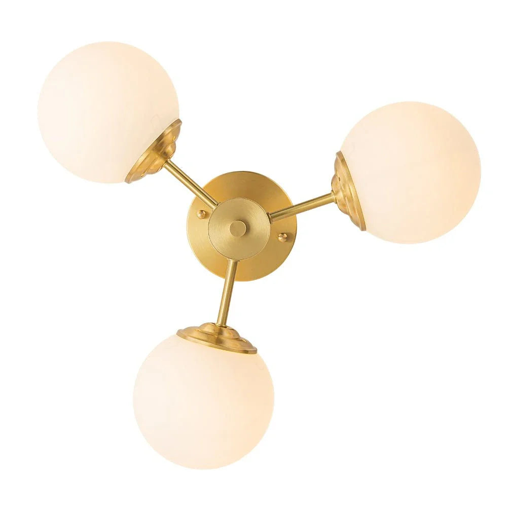 Otis Mid-Century 3-Light Frosted Glass Globe Ceiling Light