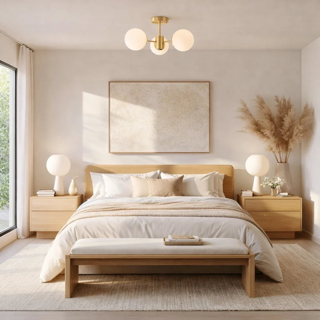 Otis Mid-Century 3-Light Frosted Glass Globe Ceiling Light