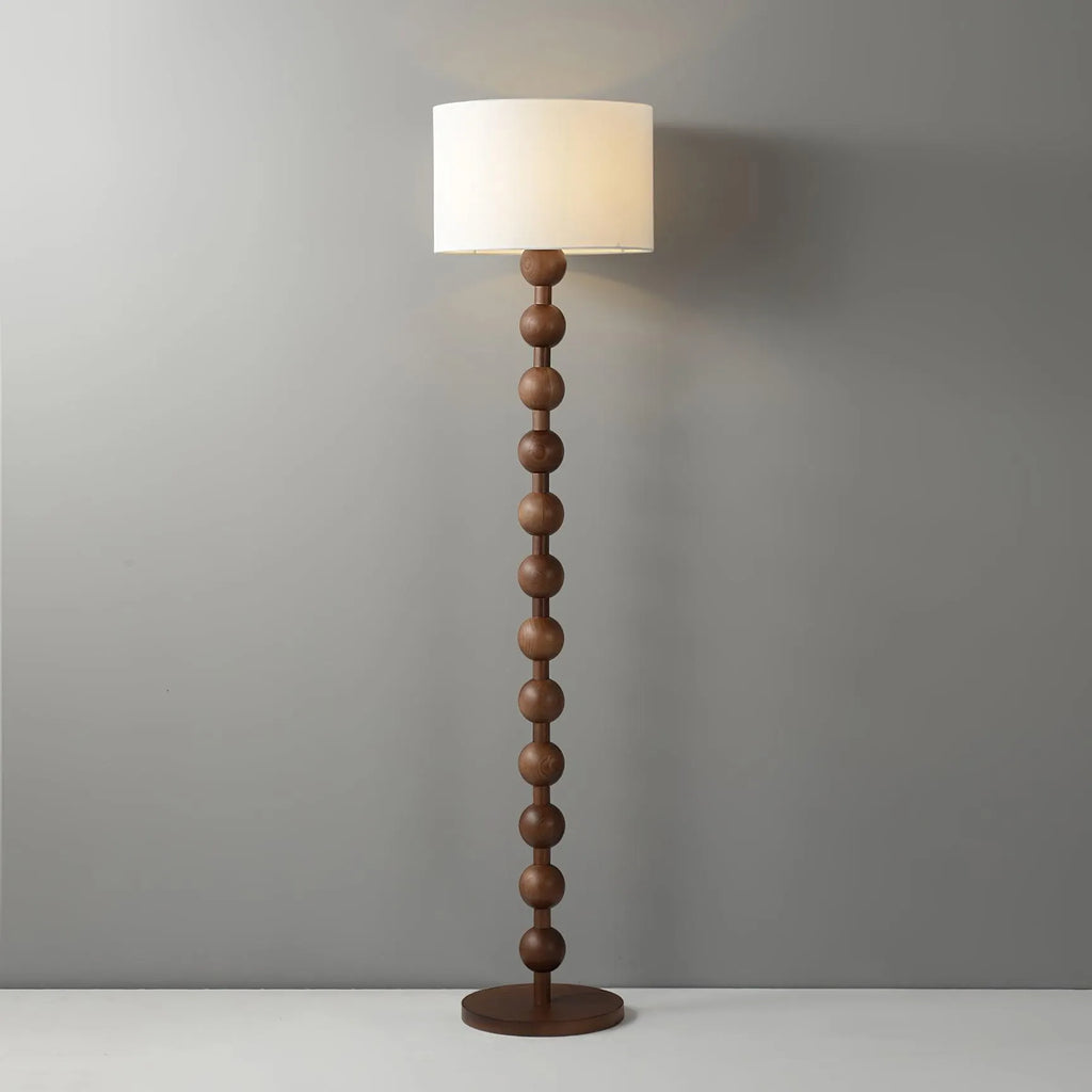 Avainae Modern Sculptural Wood Sphere Floor Lamp