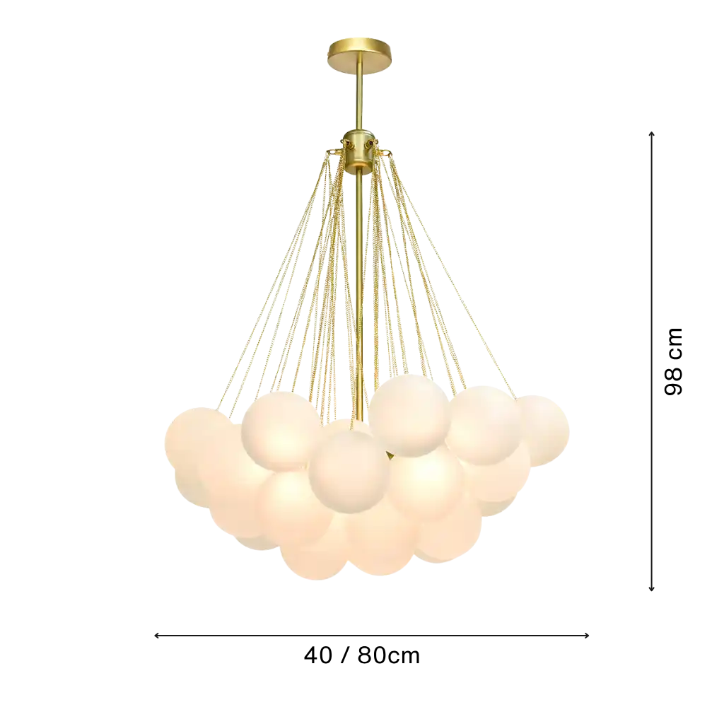 Sculptural Glass Bubble Chandelier with Contemporary Design