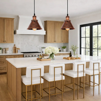 Single Rustic Copper Farmhouse Pendant