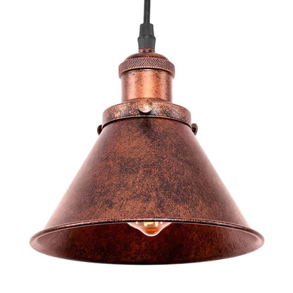 Single Rustic Copper Farmhouse Pendant