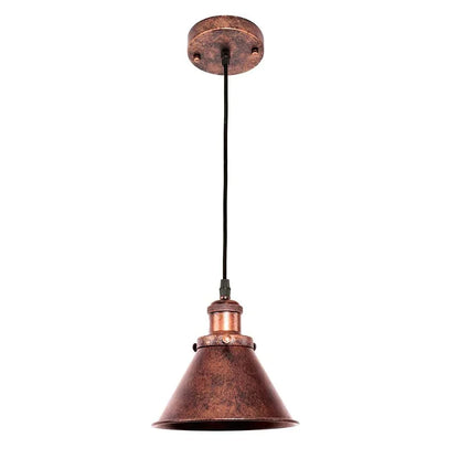 Single Rustic Copper Farmhouse Pendant
