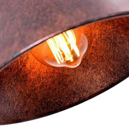 Single Rustic Copper Farmhouse Pendant