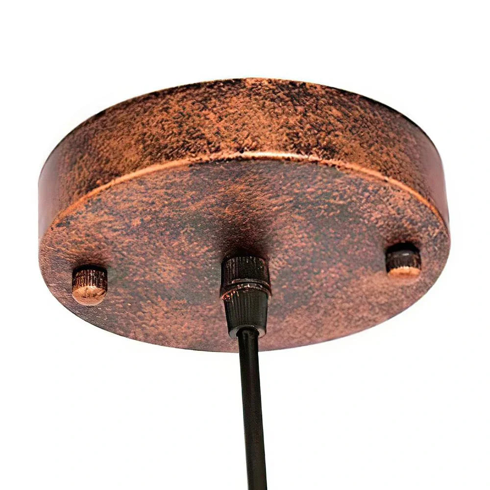 Single Rustic Copper Farmhouse Pendant