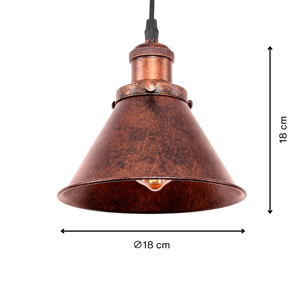 Single Rustic Copper Farmhouse Pendant