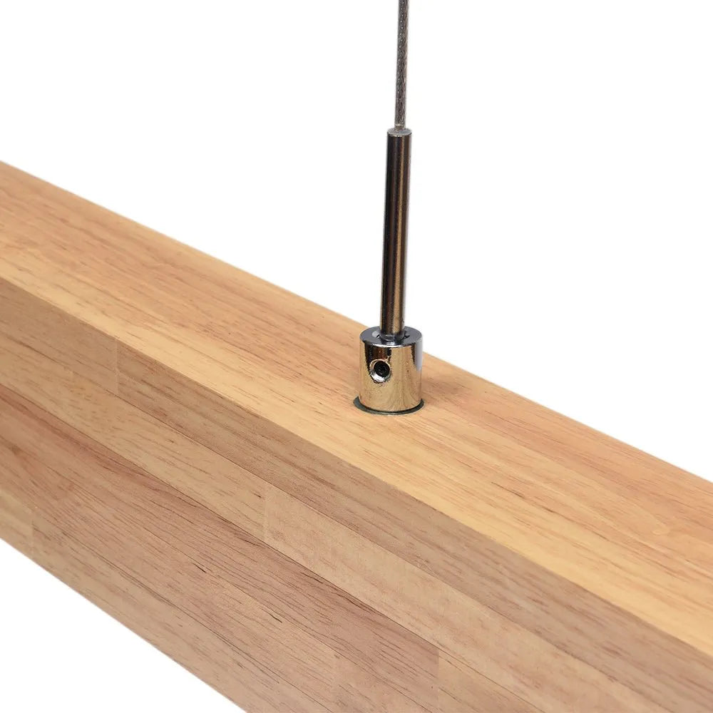 Leonie Minimalist Wood Linear Dimmable LED Pendant Light