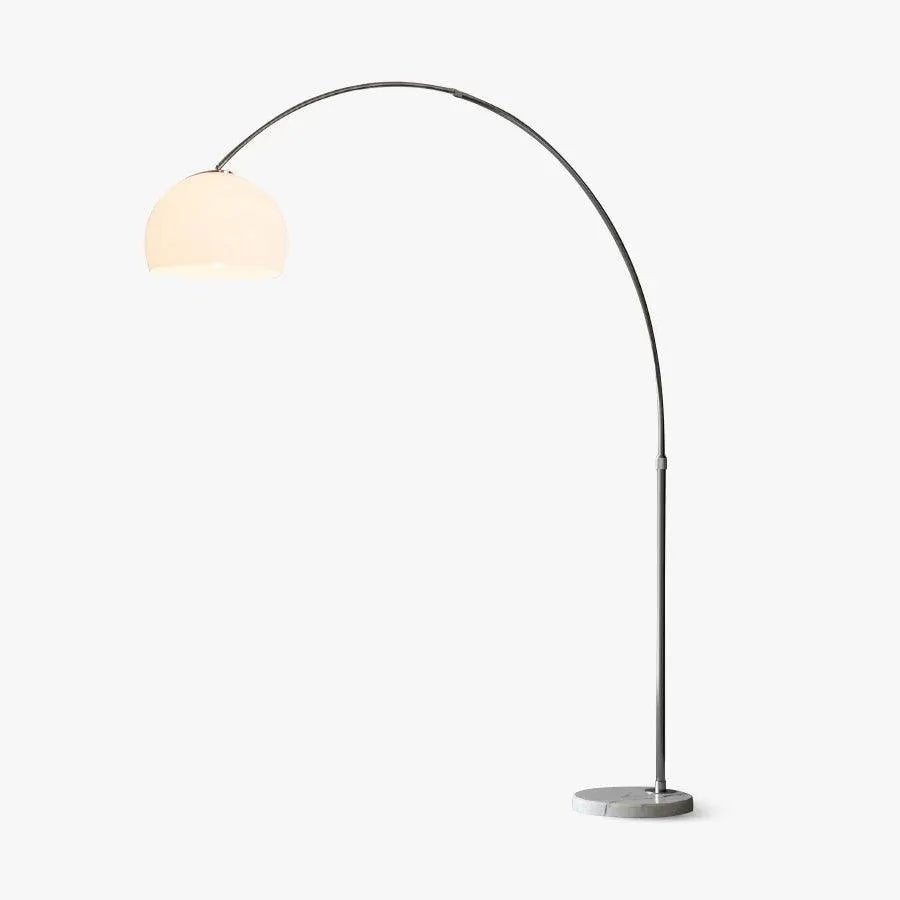 Sneedville Modern Arched Marble & Steel Floor Lamp