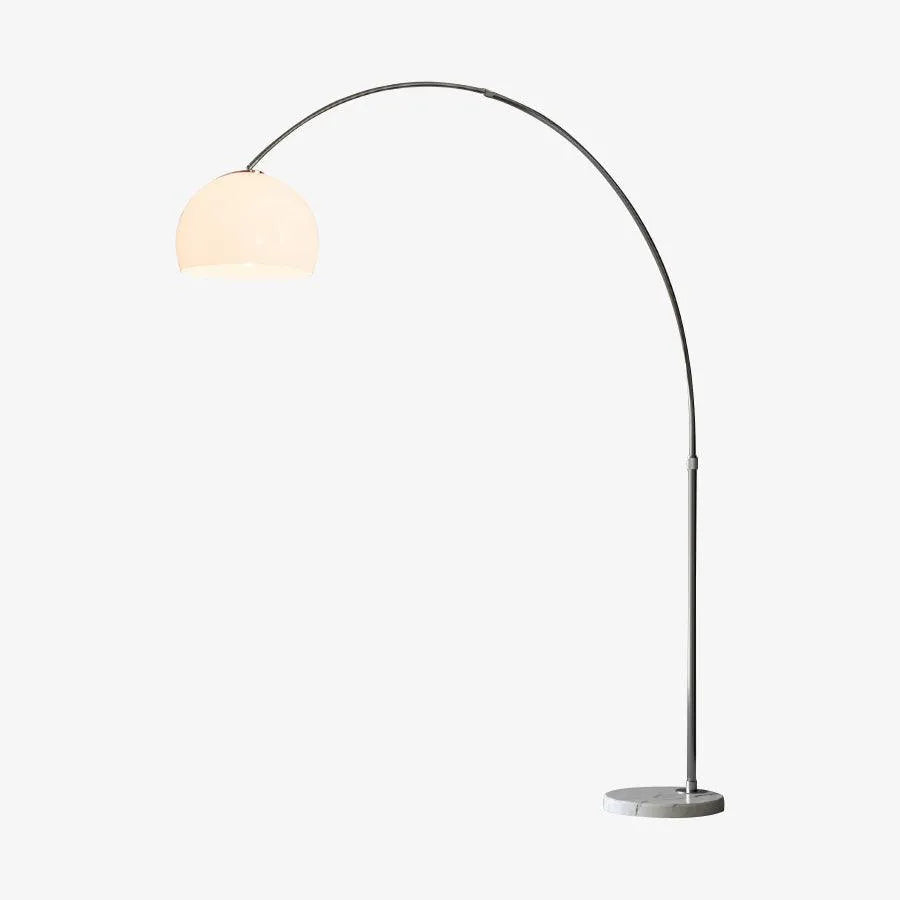 Sneedville Modern Arched Marble & Steel Floor Lamp