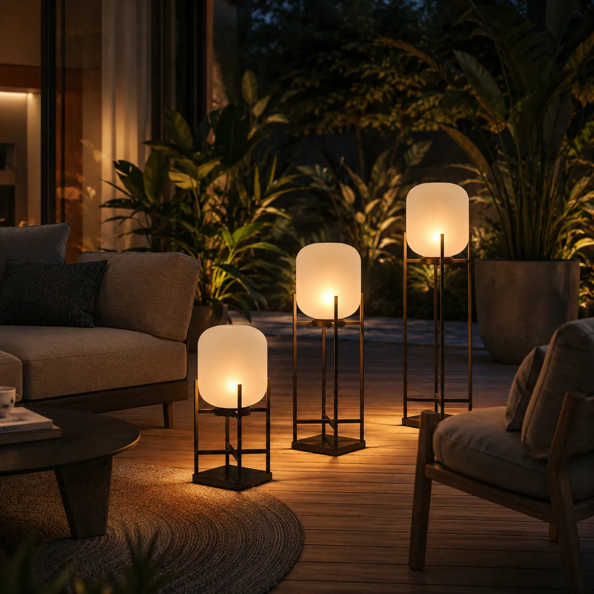 Zora IP65 Solar LED Outdoor Lantern Floor Lamp