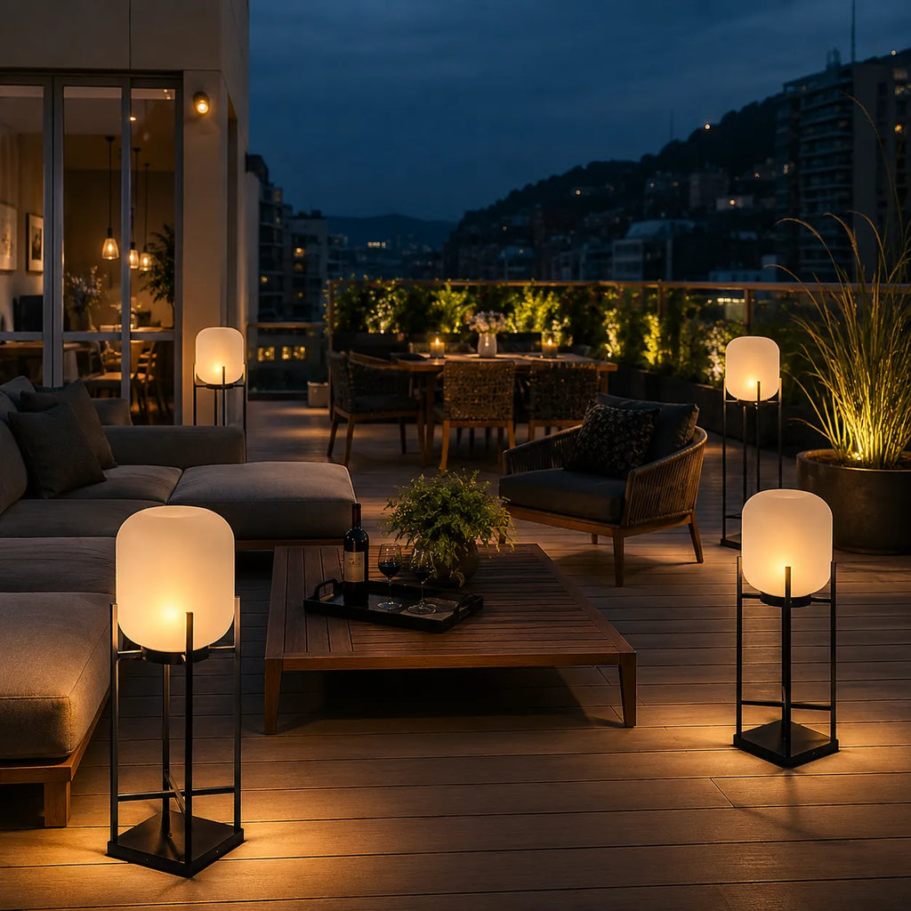 Zora IP65 Solar LED Outdoor Lantern Floor Lamp