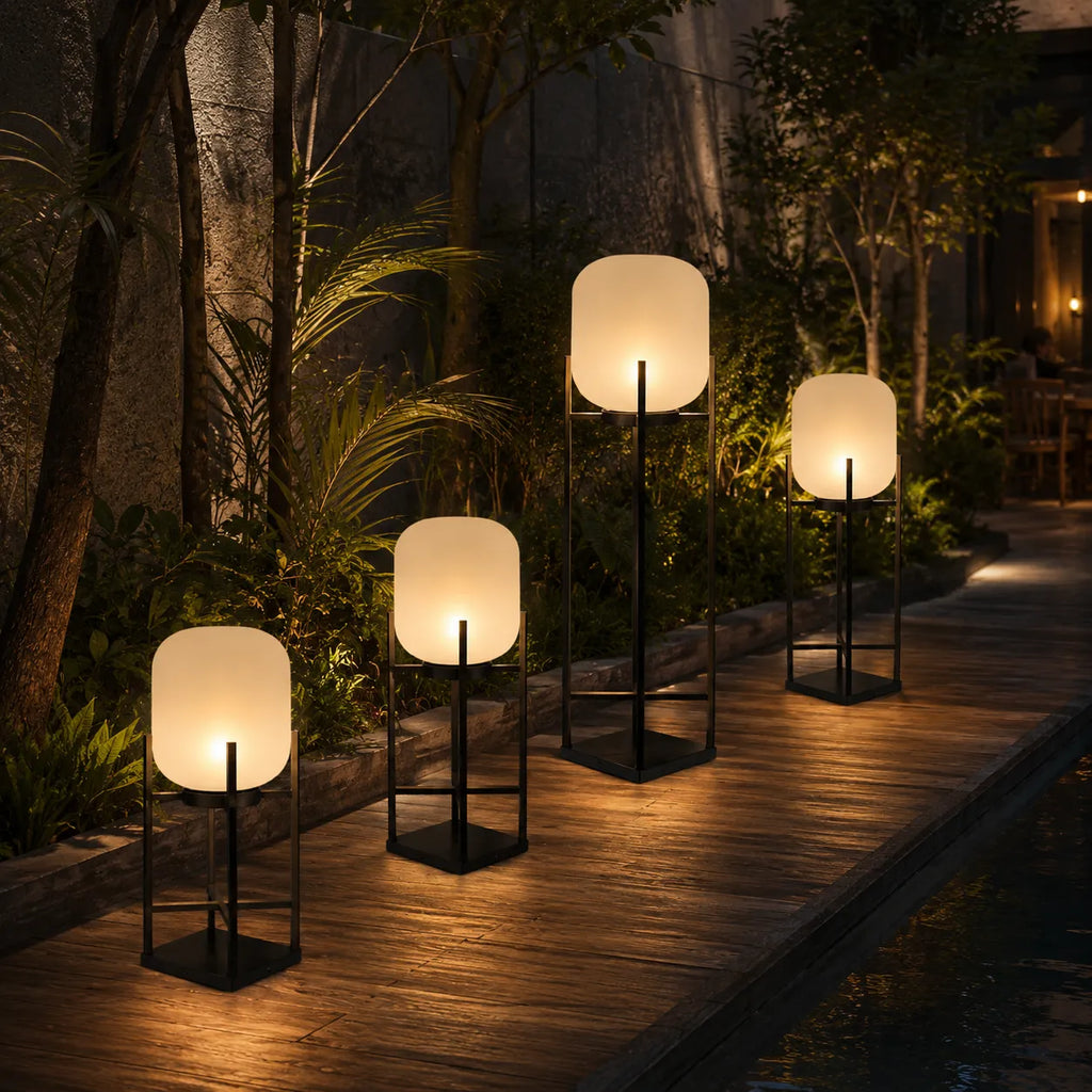 Zora IP65 Solar LED Outdoor Lantern Floor Lamp