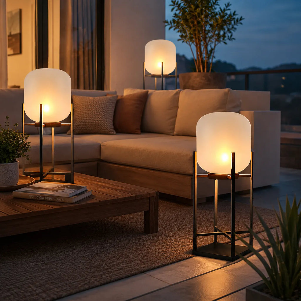 Zora IP65 Solar LED Outdoor Lantern Floor Lamp