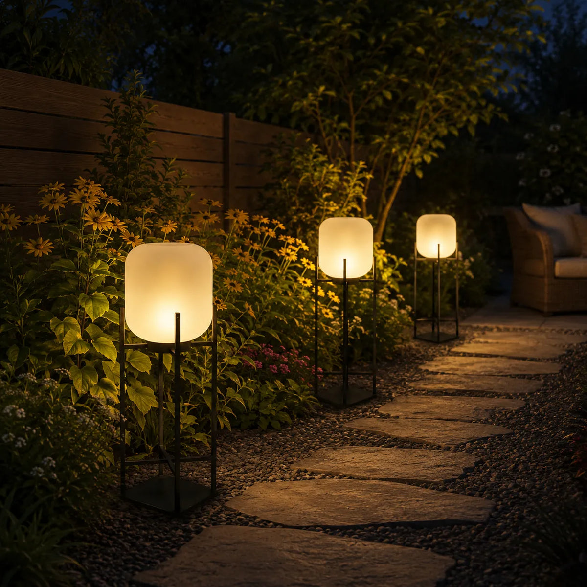 Zora IP65 Solar LED Outdoor Lantern Floor Lamp