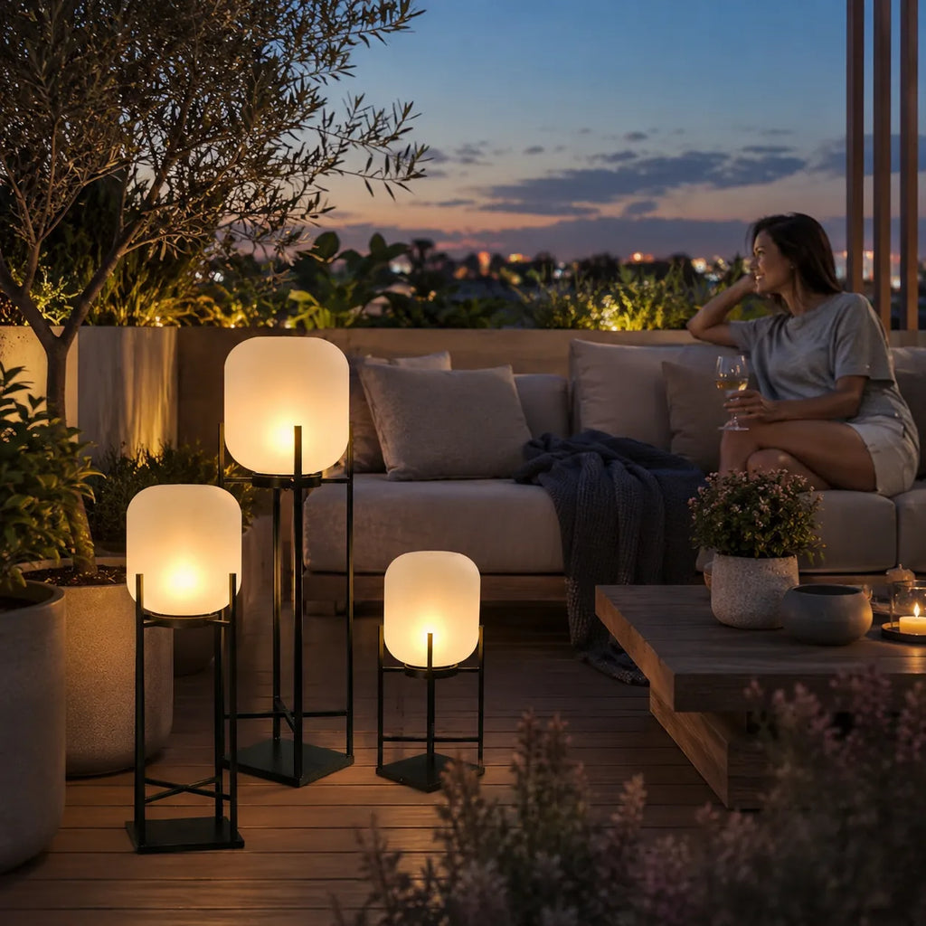 Zora IP65 Solar LED Outdoor Lantern Floor Lamp