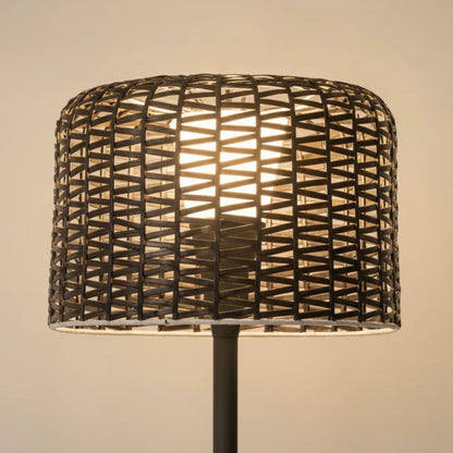 Solar Rattan LED Outdoor Floor Lamp