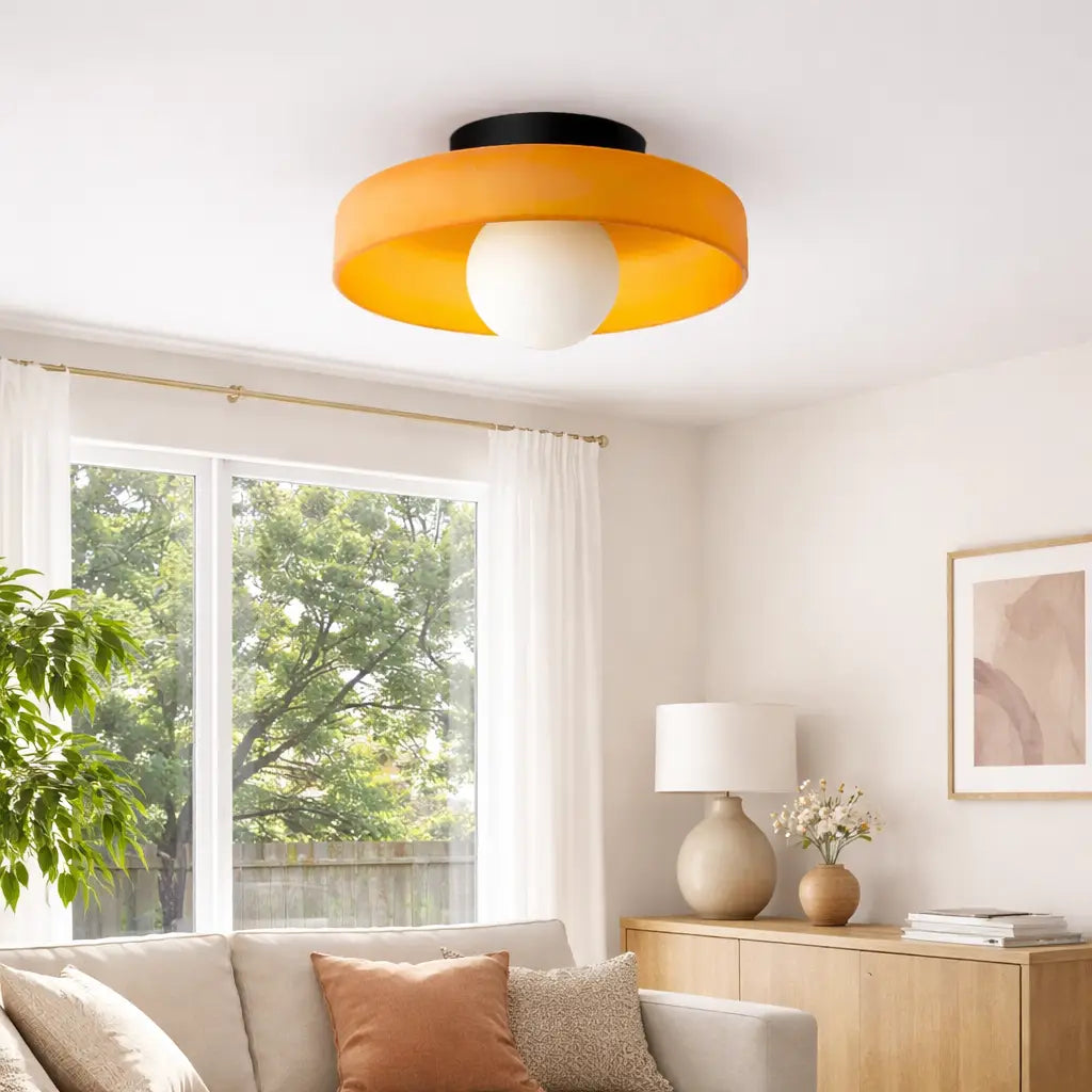 Aura Mid-Century Glass Orb Wall & Ceiling Light
