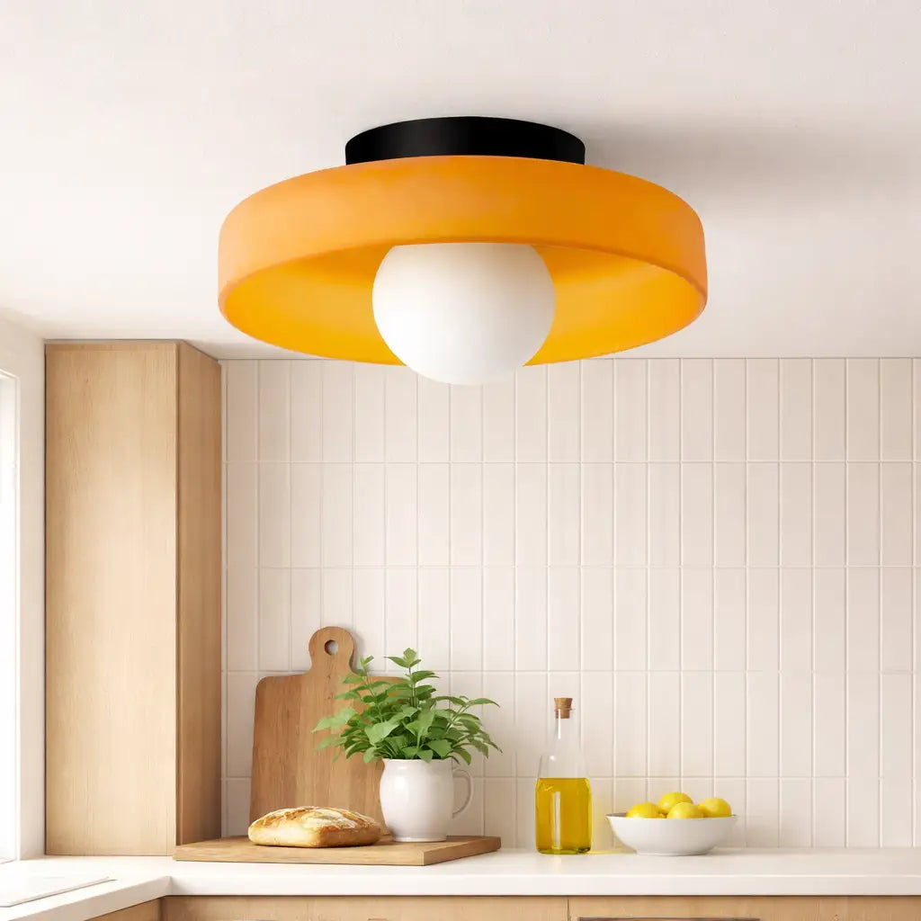 Aura Mid-Century Glass Orb Wall & Ceiling Light