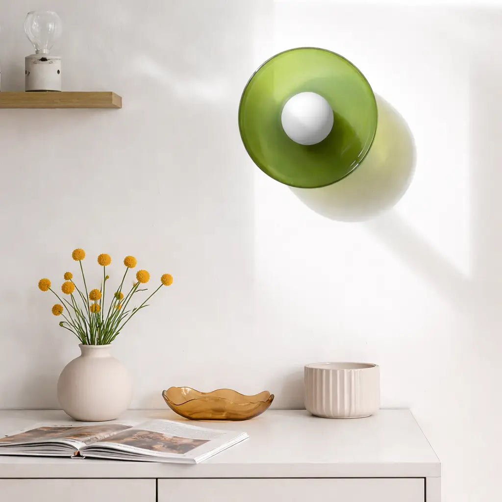 Aura Mid-Century Glass Orb Wall & Ceiling Light