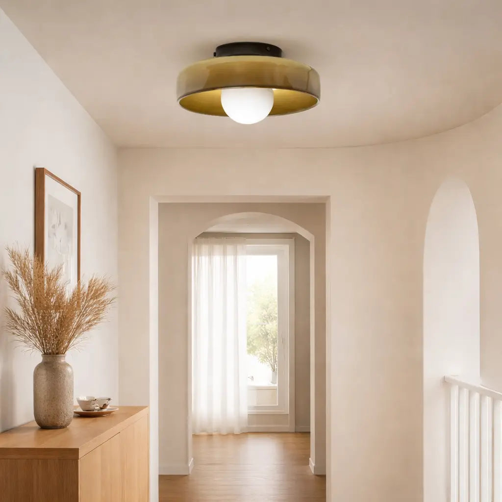Aura Mid-Century Glass Orb Wall & Ceiling Light