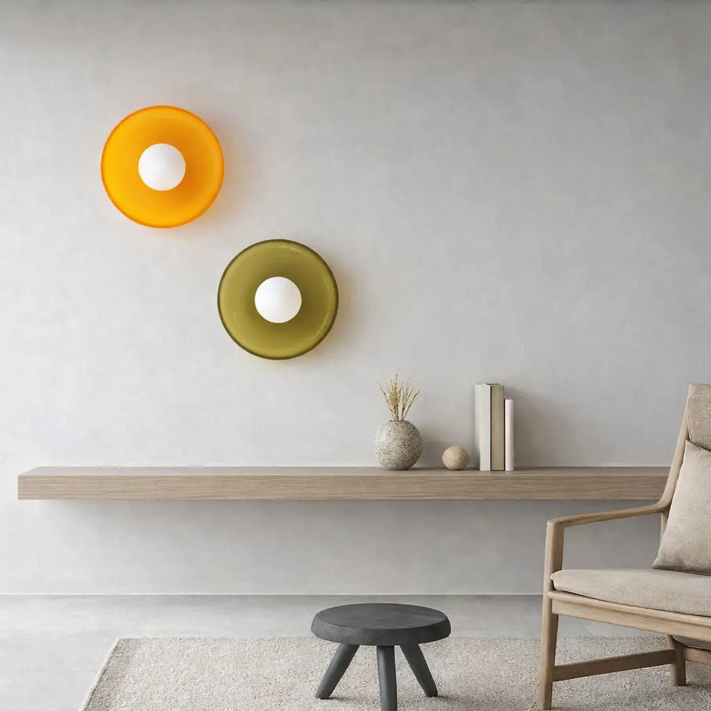 Aura Mid-Century Glass Orb Wall & Ceiling Light