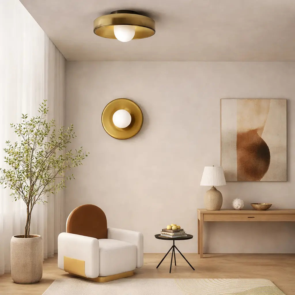 Aura Mid-Century Glass Orb Wall & Ceiling Light