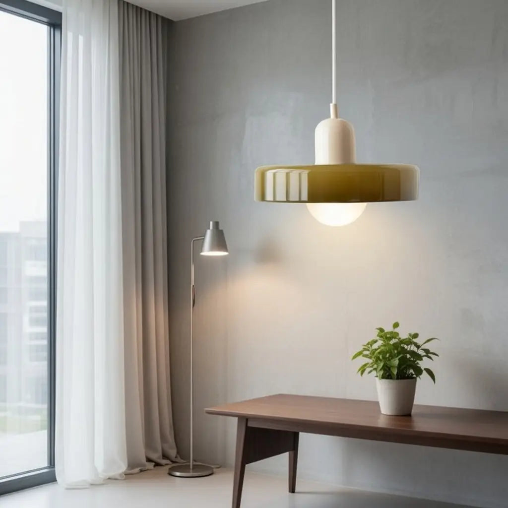 Sonnet Bauhaus Coloured Glass Pendant Light