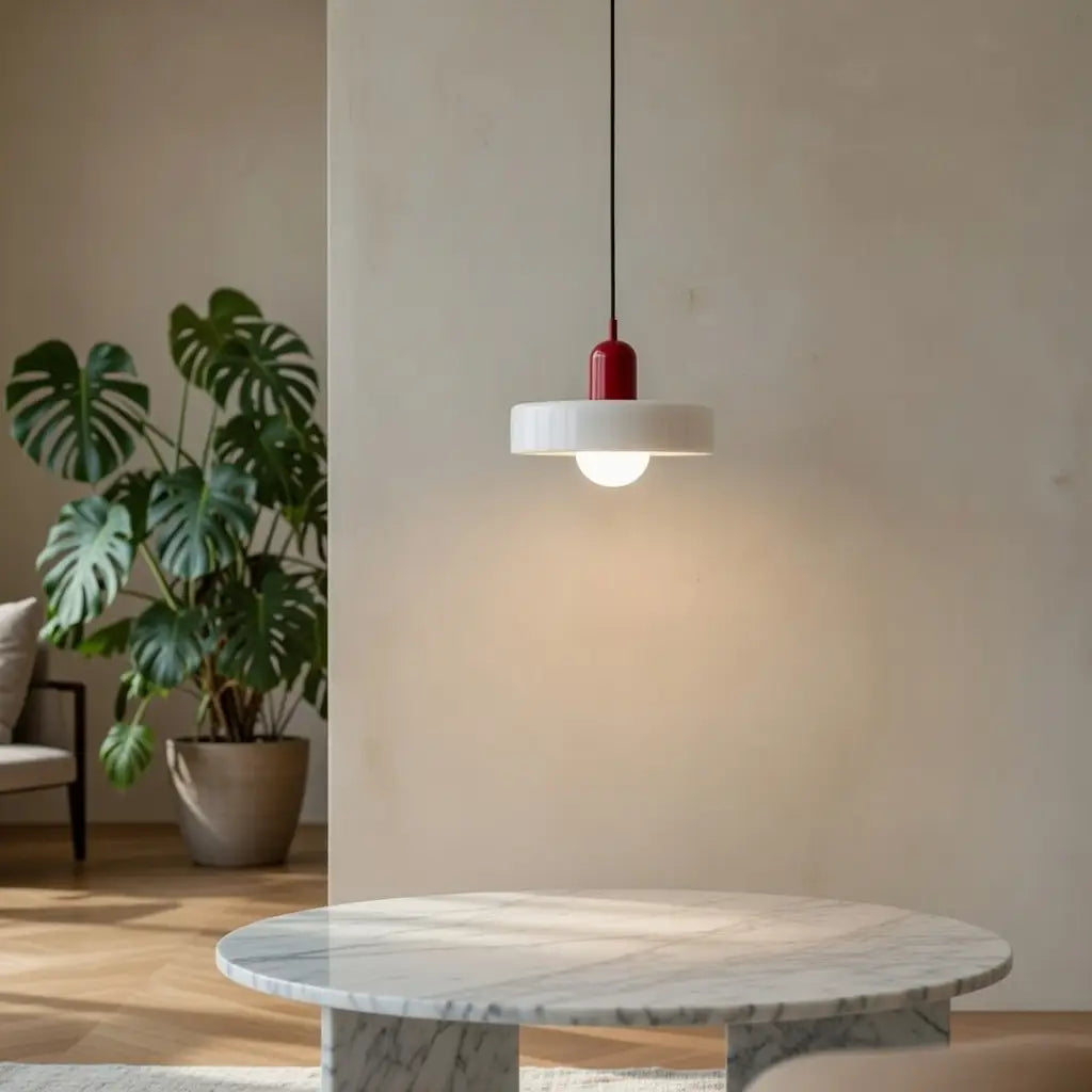 Sonnet Bauhaus Coloured Glass Pendant Light