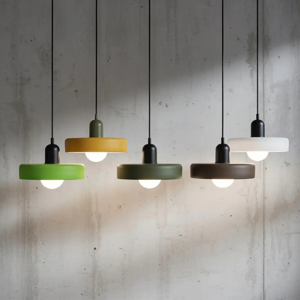 Sonnet Bauhaus Coloured Glass Pendant Light