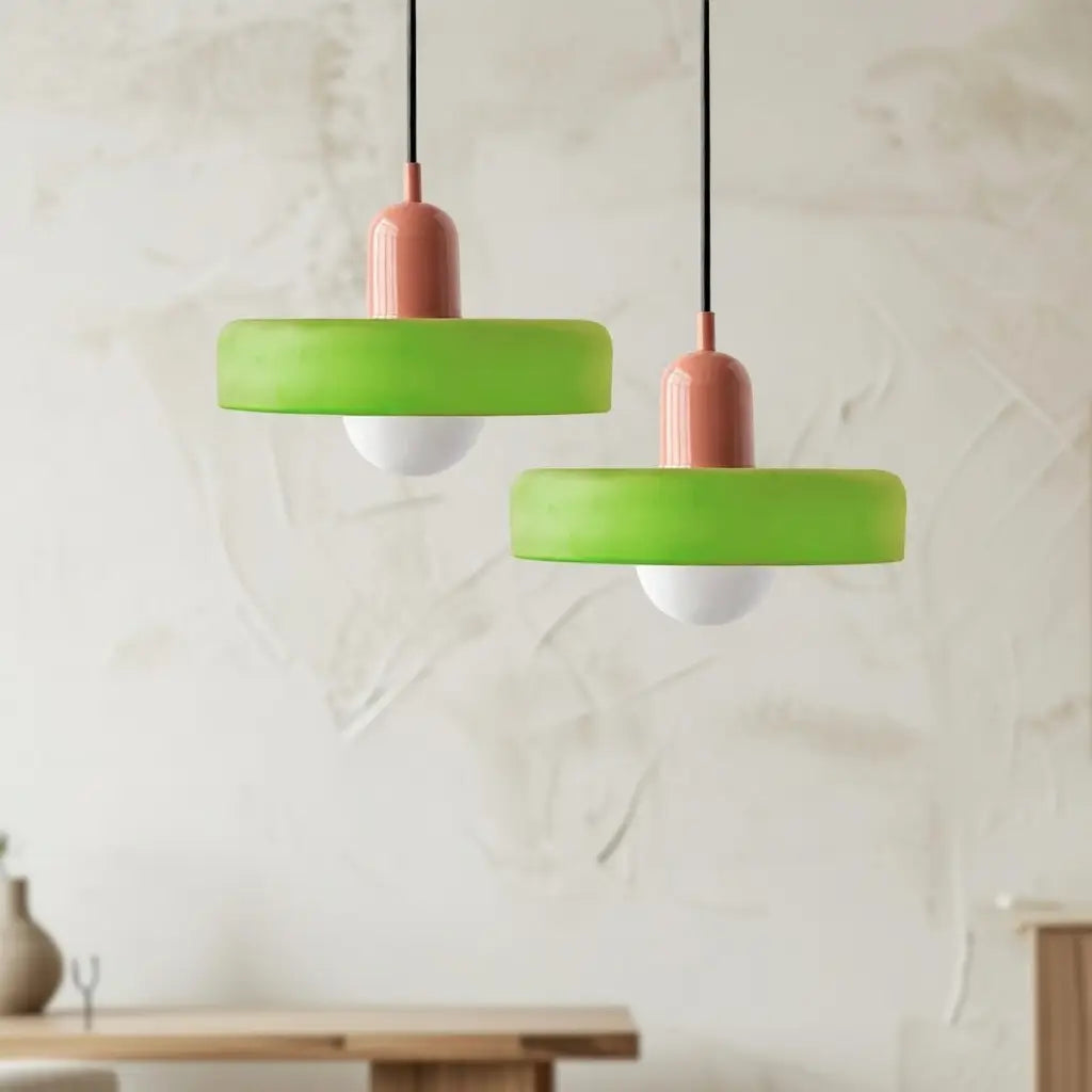 Sonnet Bauhaus Coloured Glass Pendant Light