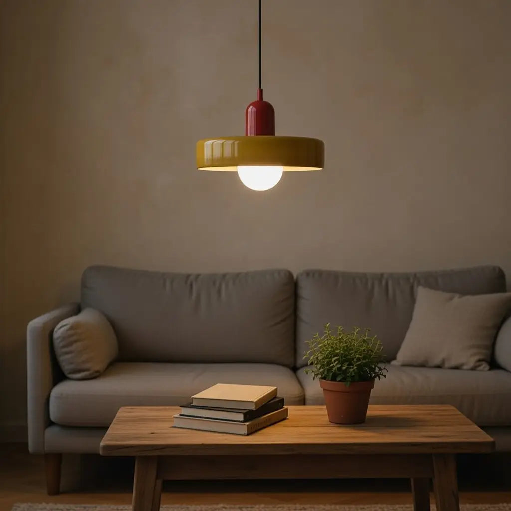 Sonnet Bauhaus Coloured Glass Pendant Light