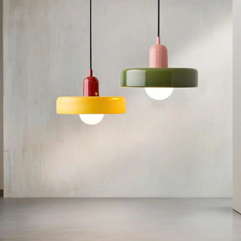Sonnet Bauhaus Coloured Glass Pendant Light