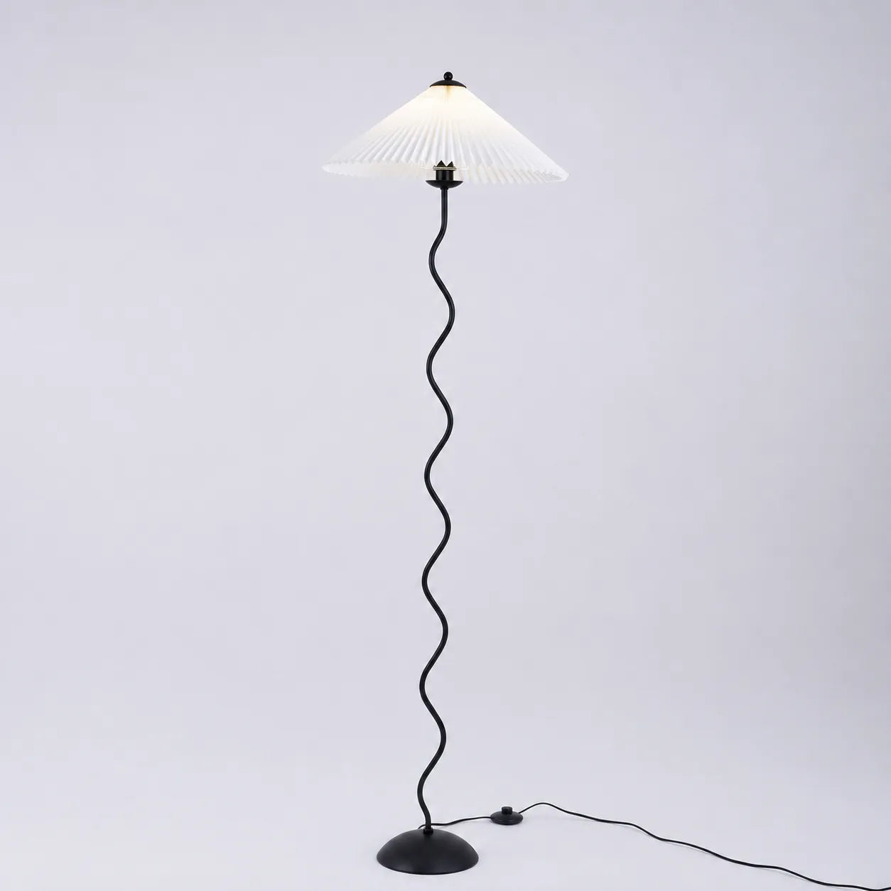 Squiggle Metal Fabric Floor Lamp