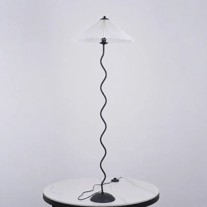 Squiggle Metal Fabric Floor Lamp