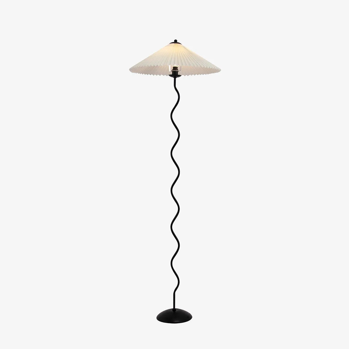 Squiggle Metal Fabric Floor Lamp