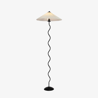 Squiggle Metal Fabric Floor Lamp