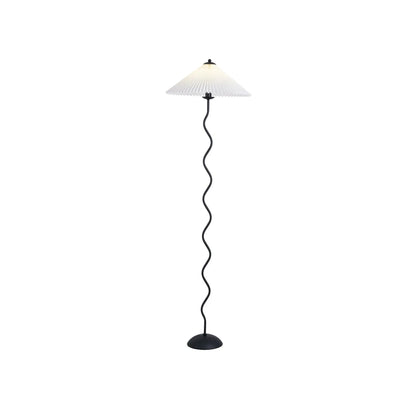 Squiggle Metal Fabric Floor Lamp