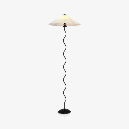 Squiggle Metal Fabric Floor Lamp