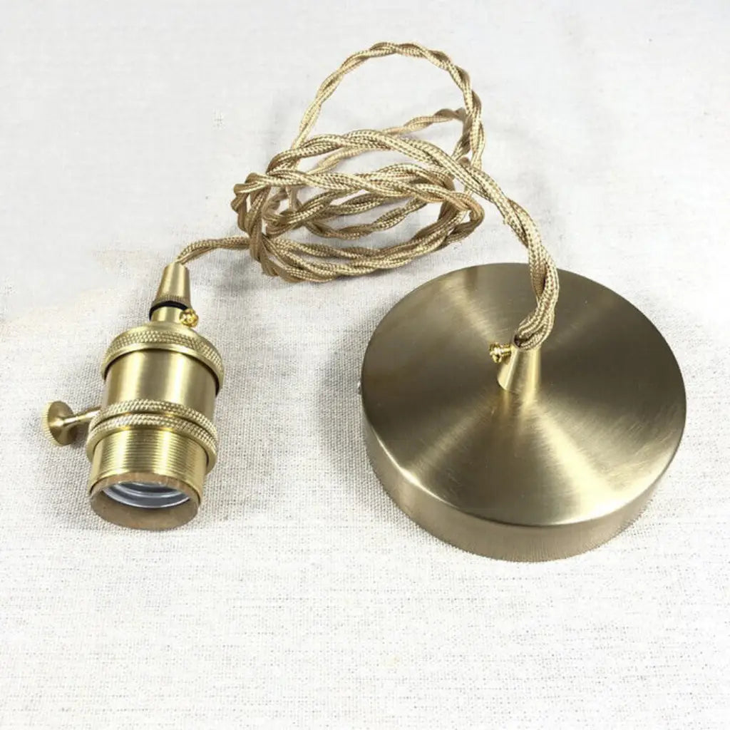 Tonic Vintage Ribbed Glass & Brass Pendant Light