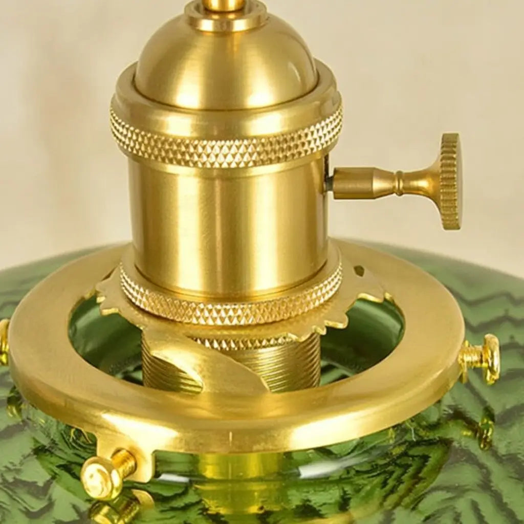 Tonic Vintage Ribbed Glass & Brass Pendant Light
