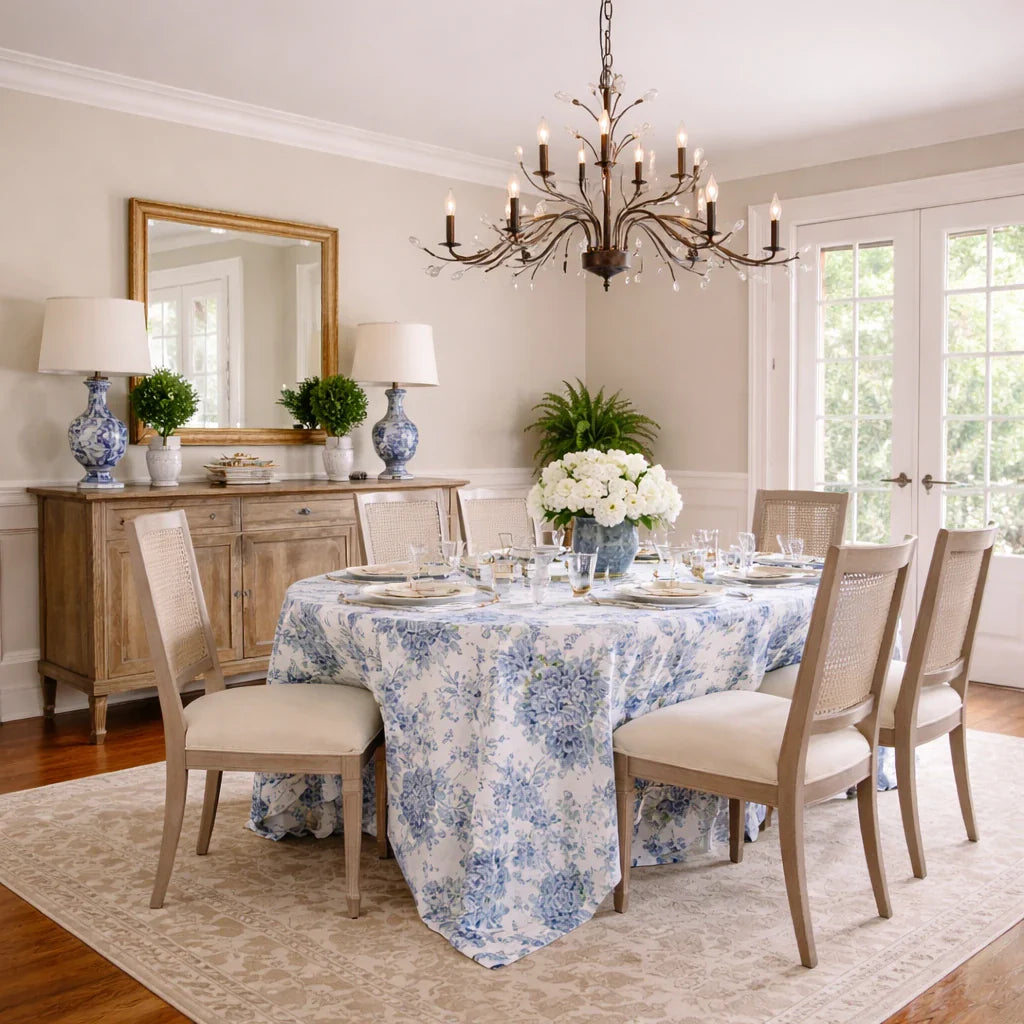 Traditional French Candle Chandelier with Crystal Accents