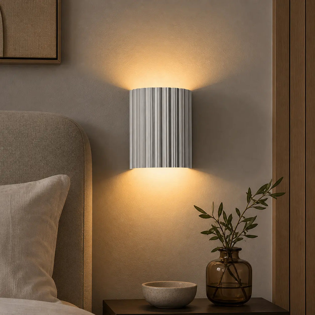 Maeve Minimalist Textured Transparent Resin Wall Light