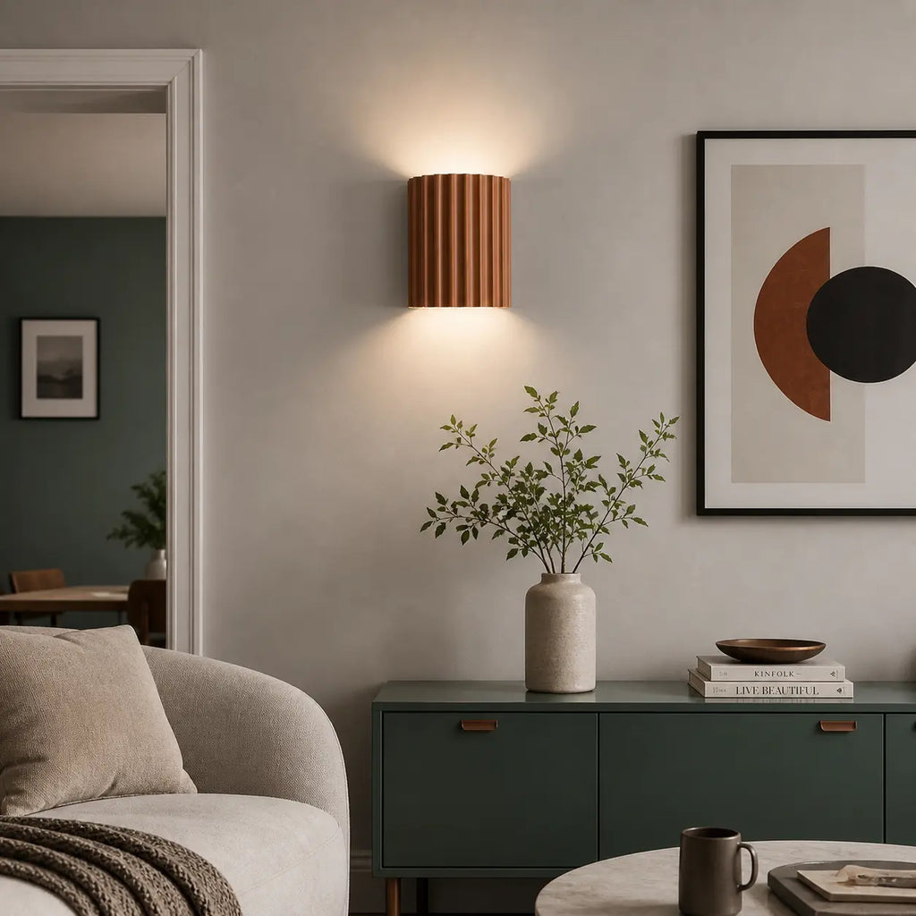 Maeve Minimalist Textured Transparent Resin Wall Light