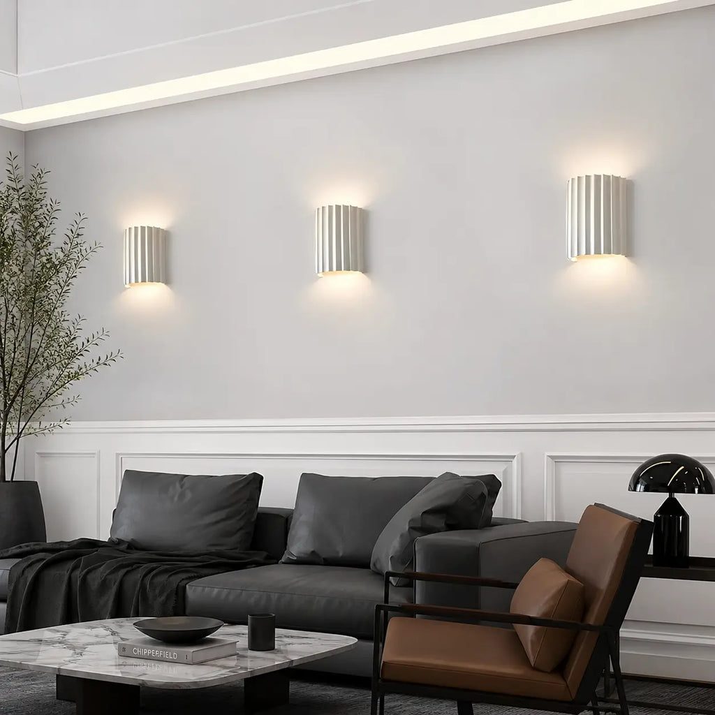 Maeve Minimalist Textured Transparent Resin Wall Light