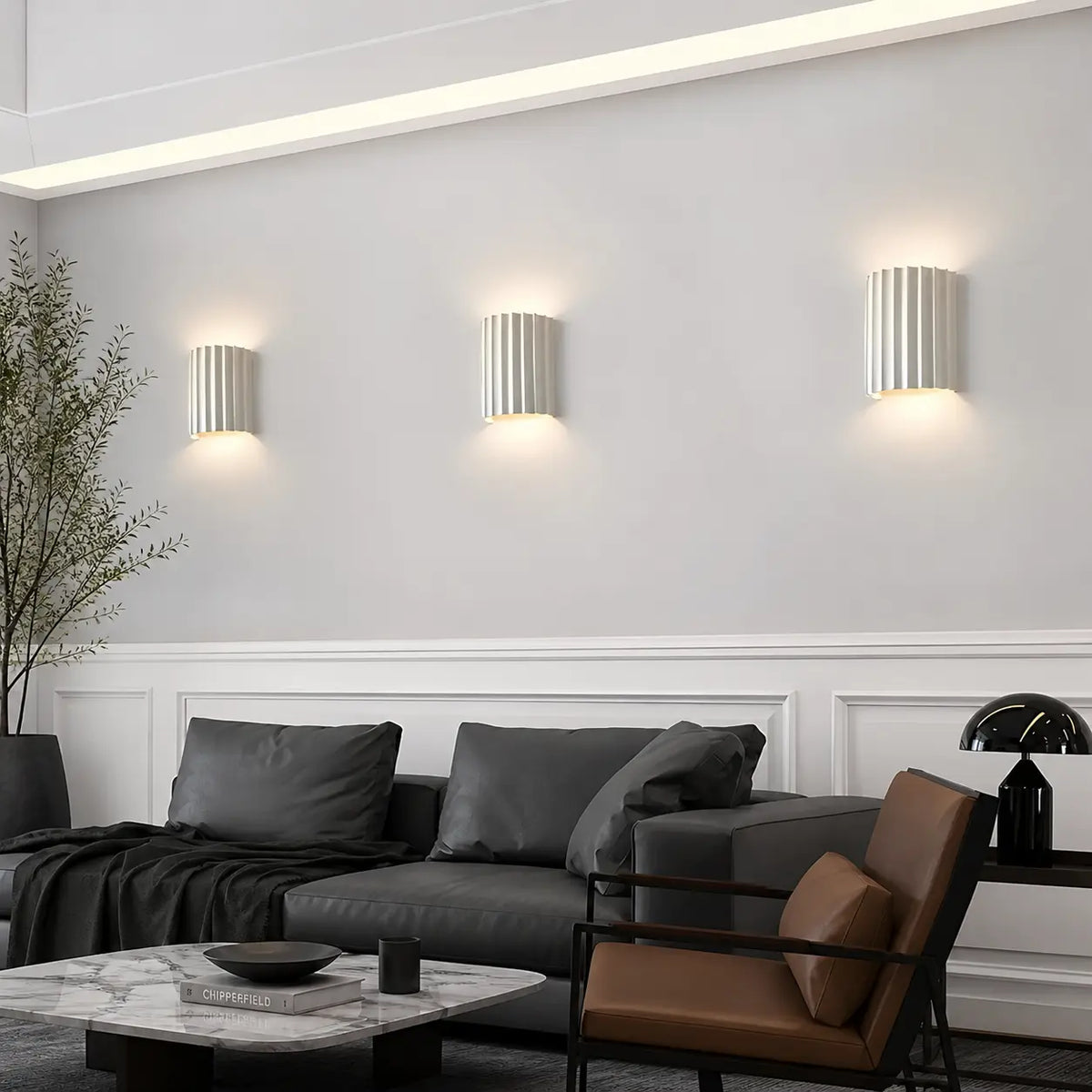 Maeve Minimalist Textured Transparent Resin Wall Light