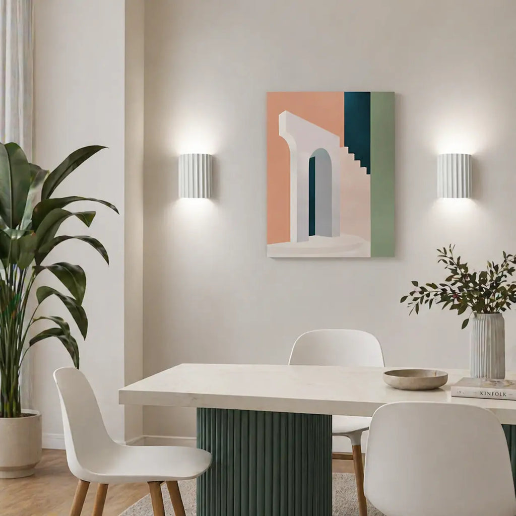 Maeve Minimalist Textured Transparent Resin Wall Light