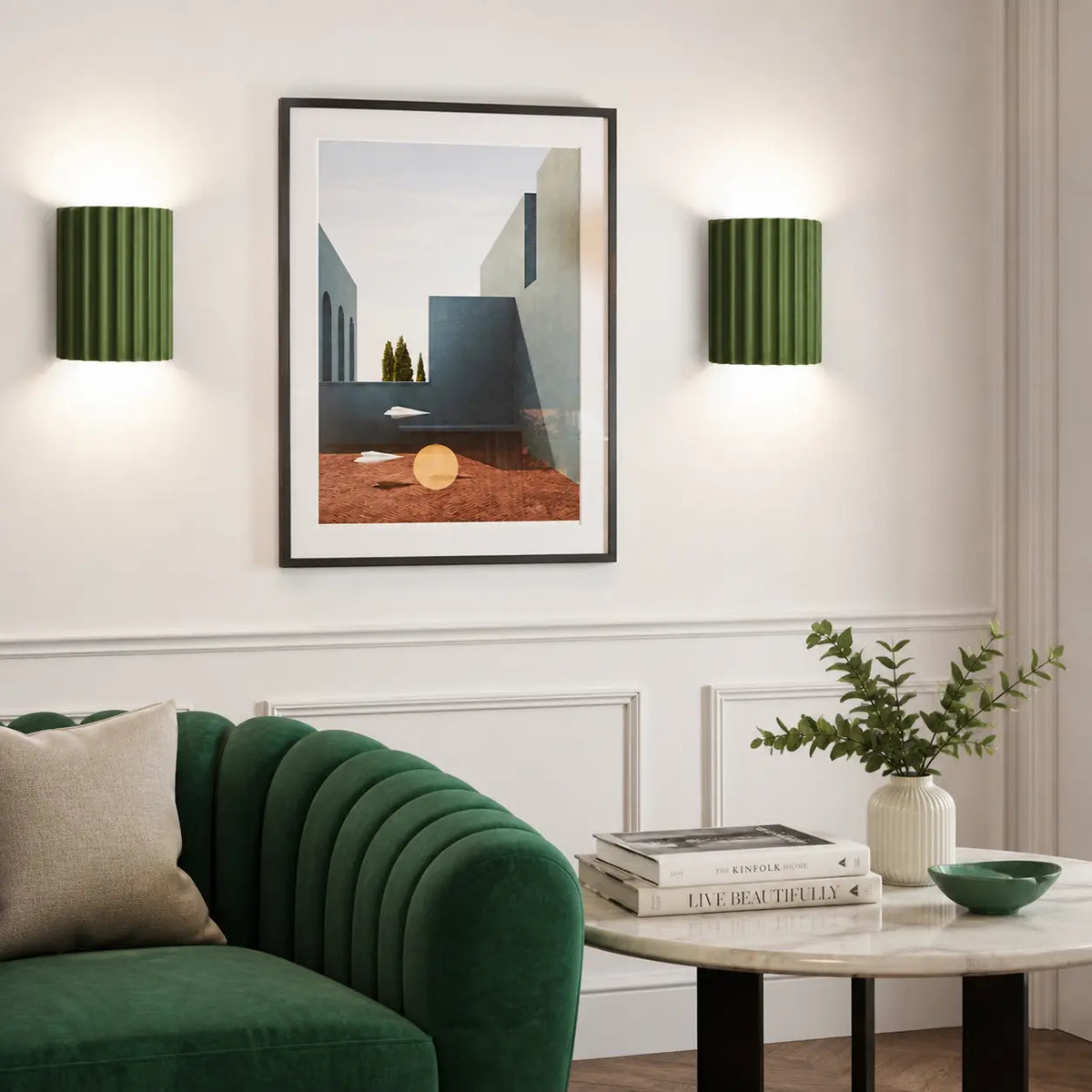 Maeve Minimalist Textured Transparent Resin Wall Light