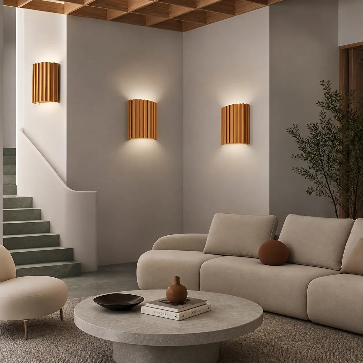 Maeve Minimalist Textured Transparent Resin Wall Light