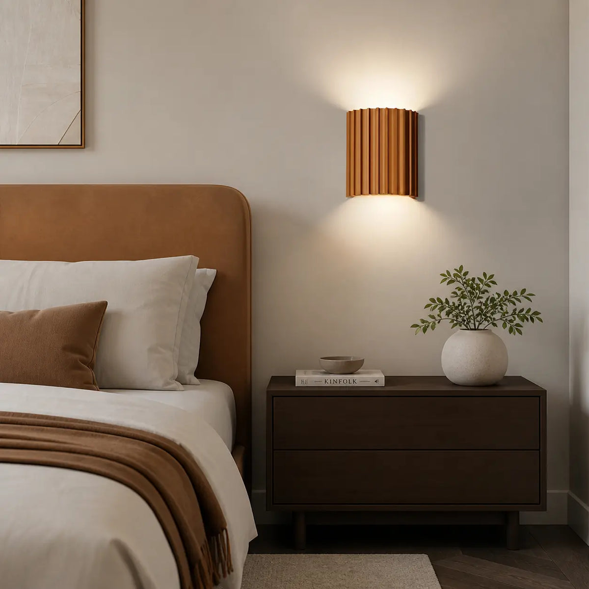 Maeve Minimalist Textured Transparent Resin Wall Light