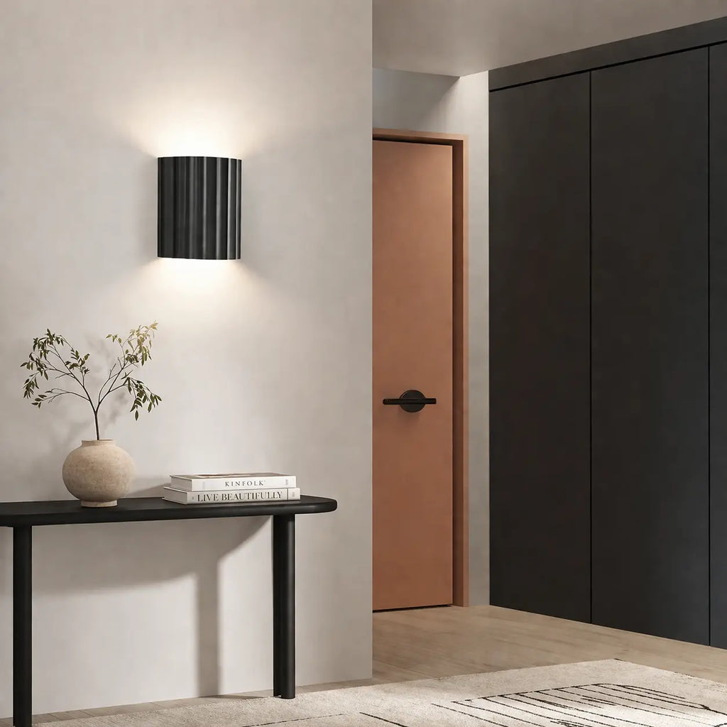 Maeve Minimalist Textured Transparent Resin Wall Light